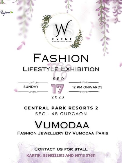 A promotional poster for 'Vumodaa', a fashion jewellery brand from Paris.