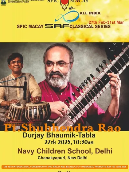 On my way to perform at the Navy Children School in Delhi. It is so important to reach out to young minds, and SPIC MACAY has been doing this for decades.