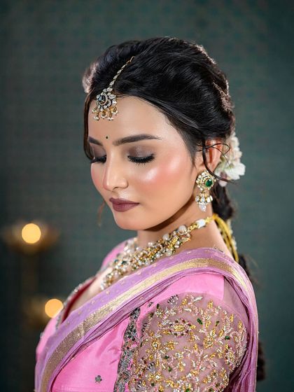 Another close-up with eyes closed, perfect for showing off the detailed eye makeup.