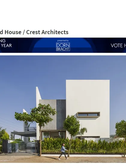 We were honored to have our 'Framed House' project nominated for the ArchDaily Building of the Year Award 2022. This project is a study in minimalist forms and the interplay of solid and void.
