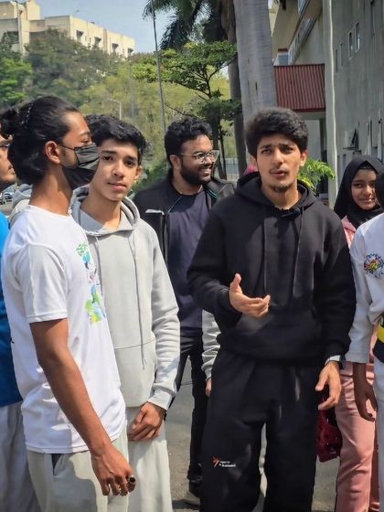 Explaining a concept to the group. Open communication and clear instruction are key to our training philosophy.