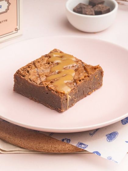 My Dulce De Leche brownie is a gooey, caramel-infused treat, drizzled with more dulce de leche for an extra sweet kick.