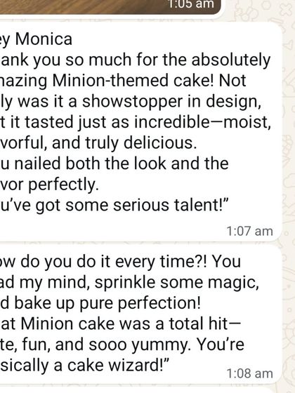 "You're basically a cake wizard!" This feedback for our Minion-themed cake left us speechless.