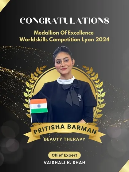 We are incredibly proud to see our student, Pritisha Barman, win the Medallion for Excellence at the WorldSkills Lyon 2024 competition. This is a testament to our commitment to nurturing talent to the highest global standards. When you train with us, you are training to be among the best in the world.