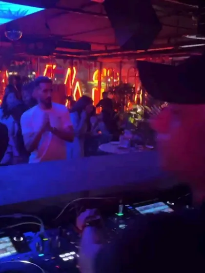 A view from the console at Nagavara Social. It's cool to see friends and fellow DJs like Asad and Jaimi in the crowd, vibing to the classic Bollywood tunes.