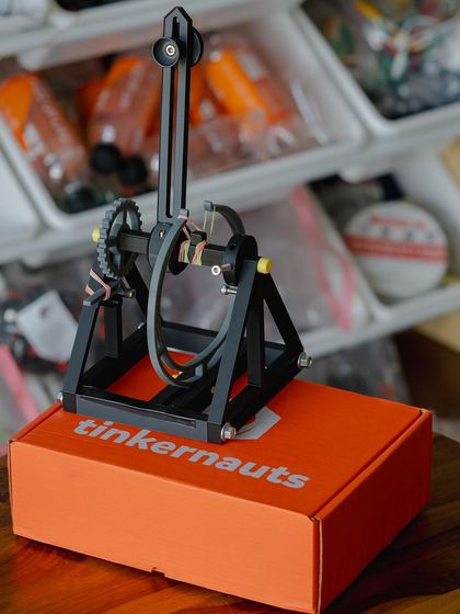 Unboxed and ready to build. Our catapult kit sits ready, showcasing the satisfying complexity that awaits.