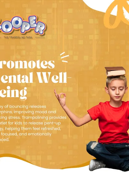 Bouncing promotes mental well-being. The joy of jumping releases endorphins, reduces stress, and helps kids feel more focused and balanced.