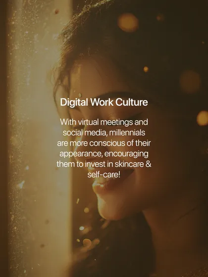 The rise of digital work culture, with constant virtual meetings, has also made people more conscious of their appearance, encouraging investment in self-care and skincare.