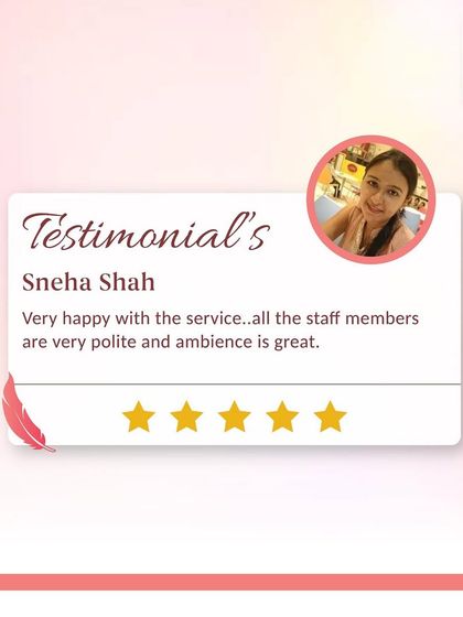 We believe the clinic's ambiance and the politeness of our staff contribute significantly to your overall experience. We are glad Sneha felt happy and comfortable during her visit with us.