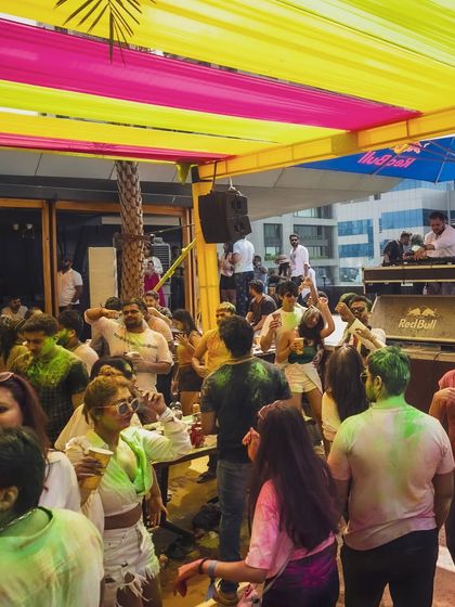 A snapshot of the packed dance floor at the Zeru, Mumbai Holi party. The energy was non-stop from start to finish.