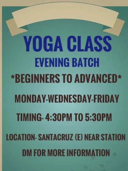 I welcome everyone, from beginners to advanced practitioners, to my evening batch in Santacruz East. Come and experience a class focused on building a strong foundation and progressing at your own pace.