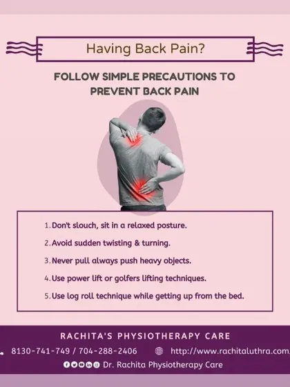 Preventing back pain is easier than you think. Following simple precautions like avoiding slouching and using correct lifting techniques can make a huge difference in your daily comfort.