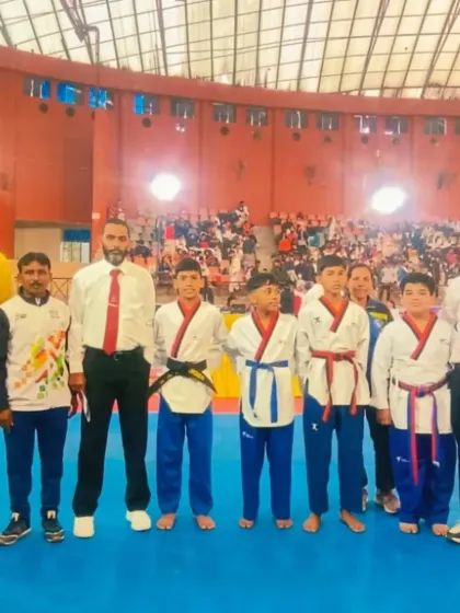 The team lineup at the national championship in Lucknow. Standing together, we are always stronger.