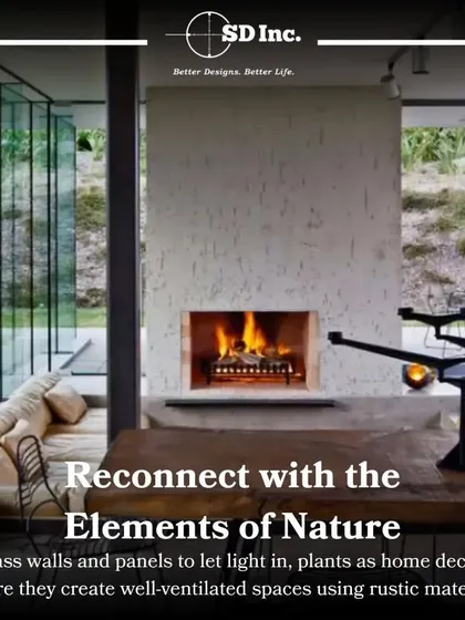 Reconnect with nature, a key principle of Ikigai design. Use glass walls to let in light, incorporate plants, and choose rustic materials to create well-ventilated, introspective spaces.