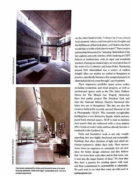 The article spread from Livingetc magazine, discussing our design philosophy and showcasing the 'House of Stories' and 'Wildgrass' projects.