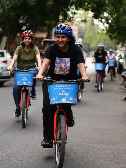 The joy is evident on the faces of these riders as they explore the vibrant streets of Old Delhi. We make sure everyone feels safe and has fun.