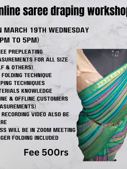 This workshop included hanger folding, a simple but effective technique for saree maintenance.