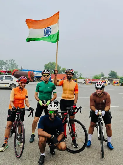 Riding with pride for our nation. This is from our Independence Day group ride, where we come together as a community to celebrate the spirit of India, with the tricolor flying high.
