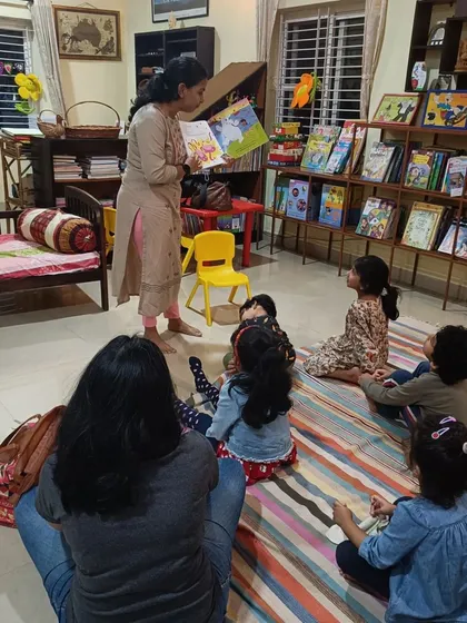 A story about Josephine's magic shoes has the children looking on with wonder. We love tales that spark imagination and a sense of adventure.