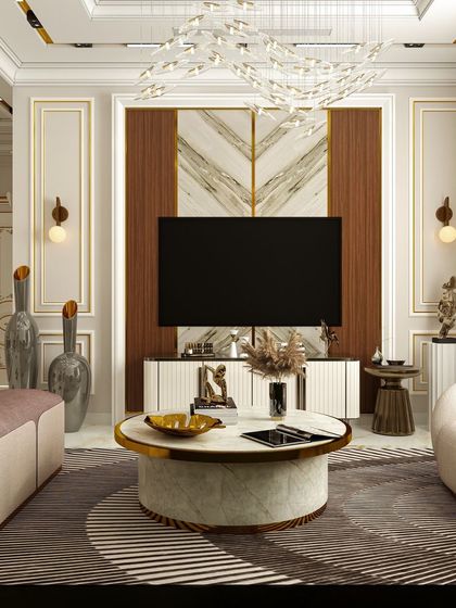 Houzlook - Full Home Interior Design & Turnkey Execution Luxurious Living & Dining Spaces photo 11