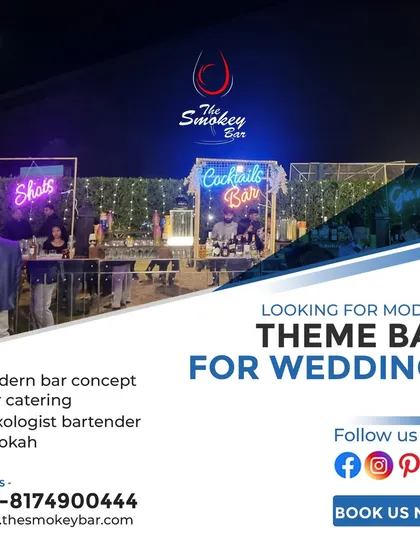 A clean, direct graphic for clients looking for a modern theme bar for their wedding, with a clear call to action to book my services.
