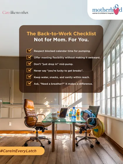 Returning to work as a new mother presents a unique set of challenges, especially for those who are pumping. We created this checklist not for you, but for your colleagues, to foster a more supportive and understanding workplace environment. True support is about making space for a mother's needs without her having to ask.