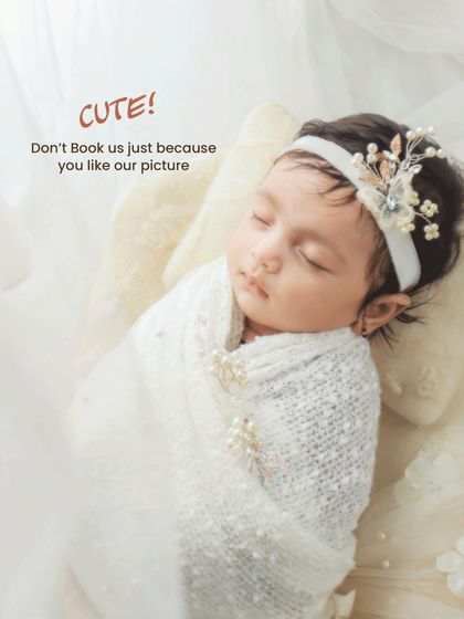 While our pictures are cute, our commitment to safety, professionalism, and a comfortable experience is why families choose us. This angelic portrait is the result of a careful and gentle process.