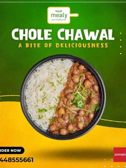 A bite of deliciousness with our classic Chole Chawal. This comforting bowl of chickpeas cooked in a spiced gravy and served with fluffy rice is a favourite for a reason. It's a simple, hearty, and authentic North Indian meal.