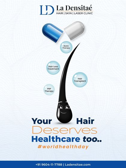 On World Health Day, this post reminds us that our hair deserves healthcare too. From Biotin and PRP to advanced hair transplants, I don't just restore strands, I restore confidence and self-image.