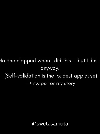 "No one clapped when I did this, but I did it anyway." This is the first slide of a story that many aspiring authors feel deep in their hearts. I understand the fear of putting your work out there and feeling like no one cares. Your journey starts with self-validation.