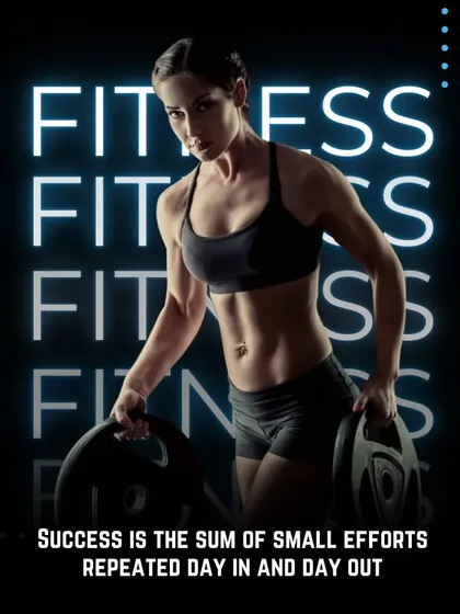 Success is the sum of small efforts, repeated day in and day out. This image of a member with weights reinforces our belief in consistency as the key to long-term fitness success.