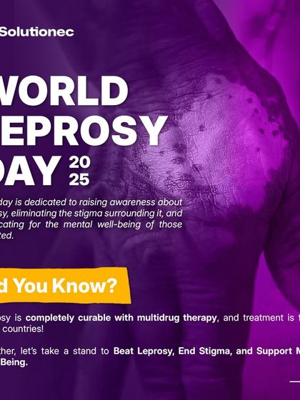 For World Leprosy Day, our goal is to eliminate stigma and advocate for the mental well-being of those affected. We share the fact that leprosy is completely curable with multidrug therapy to combat misinformation and promote compassionate care.