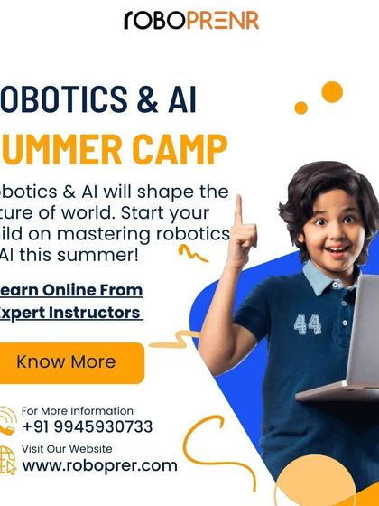 Our Robotics & AI Summer Camp will shape the future. This graphic encourages parents to get their child started on mastering these critical skills this summer with our expert instructors.