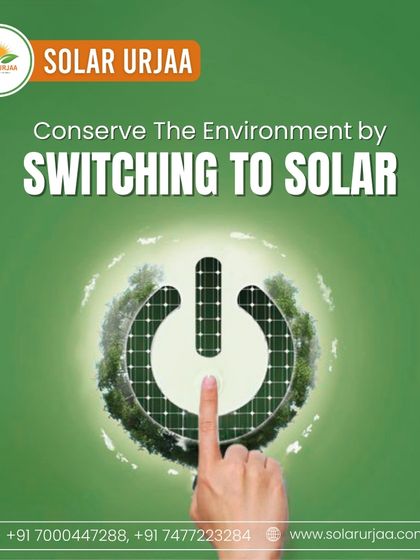 **Conserve the environment by switching to solar.** The power button in this image symbolizes the choice you can make to power a greener world. It's a simple switch with a massive positive impact.