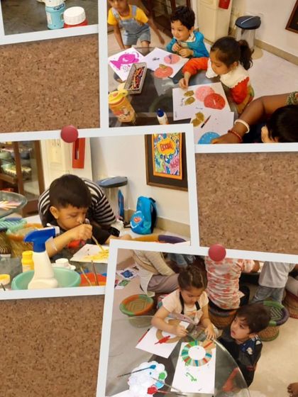 Candid snapshots from my toddler class capture the precious moments of learning and fun. These little hands are busy with sensory and developmental art activities.