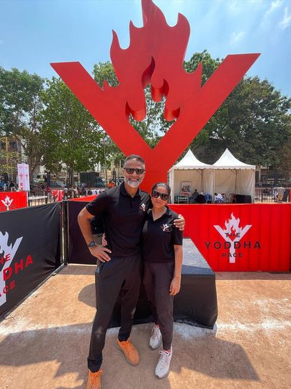 Here with the founders of The Yoddha Race at its launch in Bangalore. It's exciting to see new and unique fitness challenges coming up, and we are always ready to participate.