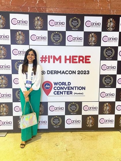 At Dermacon 2023 in Mumbai. Each conference is an opportunity to deepen my expertise in general and cosmetic dermatology.