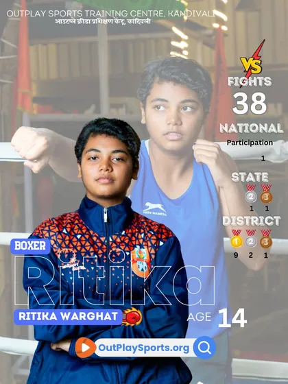 Ritika Warghat, a 14-year-old powerhouse with 38 fights and national participation. She is proof that we build fearless fighters, ready for any challenge.