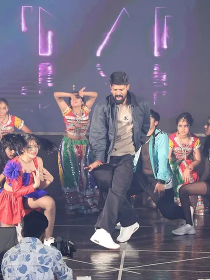 A candid moment from the "Tarulya" finale performance. It's all about teamwork and celebrating the hard work of every single dancer on stage.