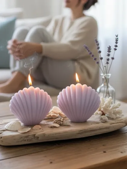 Unwind and relax with the calming scent of lavender. These elegant shell-shaped candles, made from natural soy wax, are perfect for creating a serene, spa-like atmosphere at home.