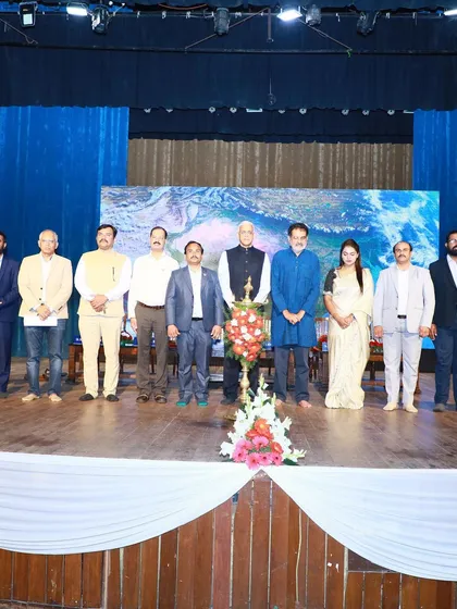 The full panel on stage for the Union Budget Analysis.