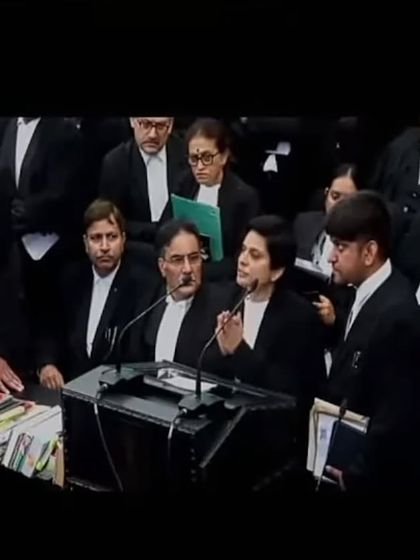 A focused moment during the Article 370 proceedings. As an Advocate-on-Record, I represented the interests of Youth4PanunKashmir and the Global Kashmiri Pandit Diaspora.