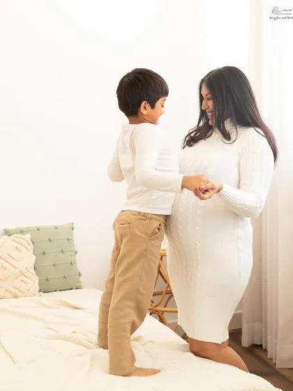 A tender moment between a mother and her son. He is so excited to meet his new sibling, and that excitement is beautiful to photograph.