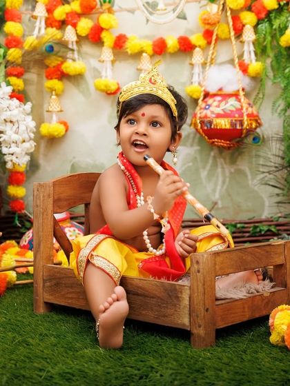 Janmashtami Mini-Sessions: Little Krishnas & Radhas photo 35