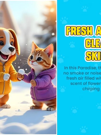 We offer fresh air and clean skies. In our paradise, there is no smoke or noise, only fresh air filled with the scent of flowers and chirping birds.