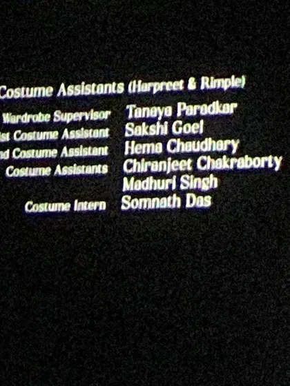 Seeing my name in the credits for 'Heeramandi' as a Costume Assistant. This is a professional milestone I'm incredibly proud of and a testament to the hard work our entire team put into this beautiful series.