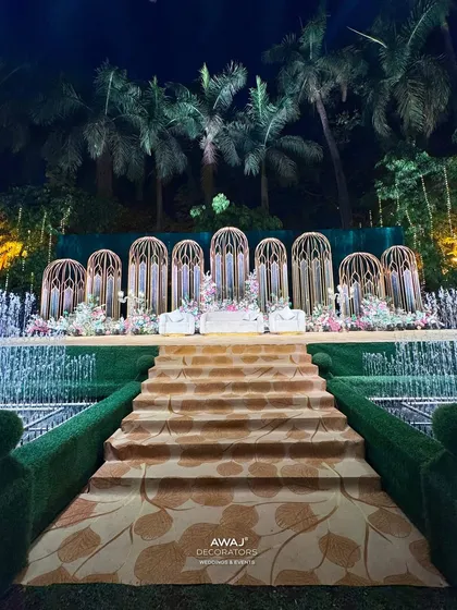 A final look at the grand stage and staircase, a truly magnificent setting for a once-in-a-lifetime celebration.