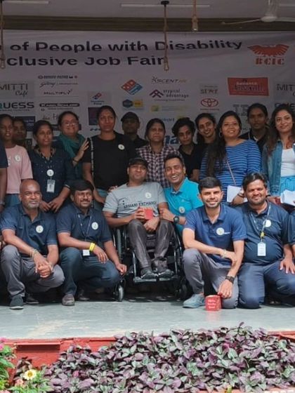 The full team of volunteers and organizers at the APD inclusive job fair. It takes a village to create opportunities, and we are proud to be part of it.