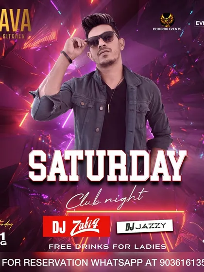 A Saturday Club Night at Drava, featuring myself and DJ Jazzy for a night of Bollywood and Punjabi hits.