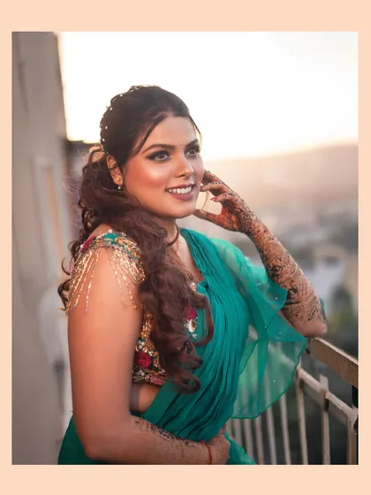 A beautiful, naturally-lit bridal portrait of Priya. I love using the soft glow of sunset to create warm, flattering, and candid photographs that feel effortless and authentic.